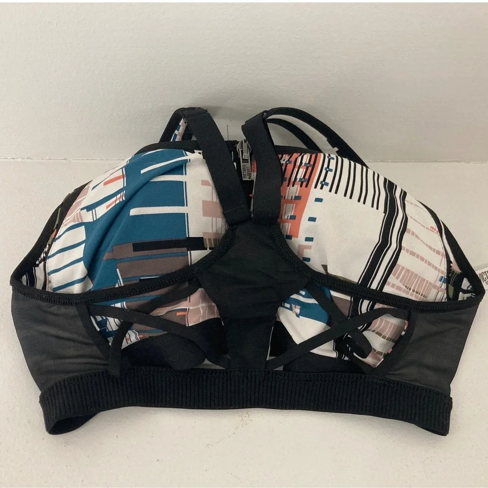 Victoria's Secret 32DD Knockout Sports Bra Colorblock Contemporary Futuristic